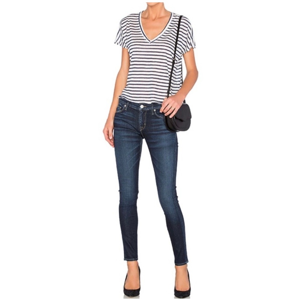 Hudson Jeans 25 Krista Super‎ Skinny Jeans Dark Wash Low Rise Stretch Denim